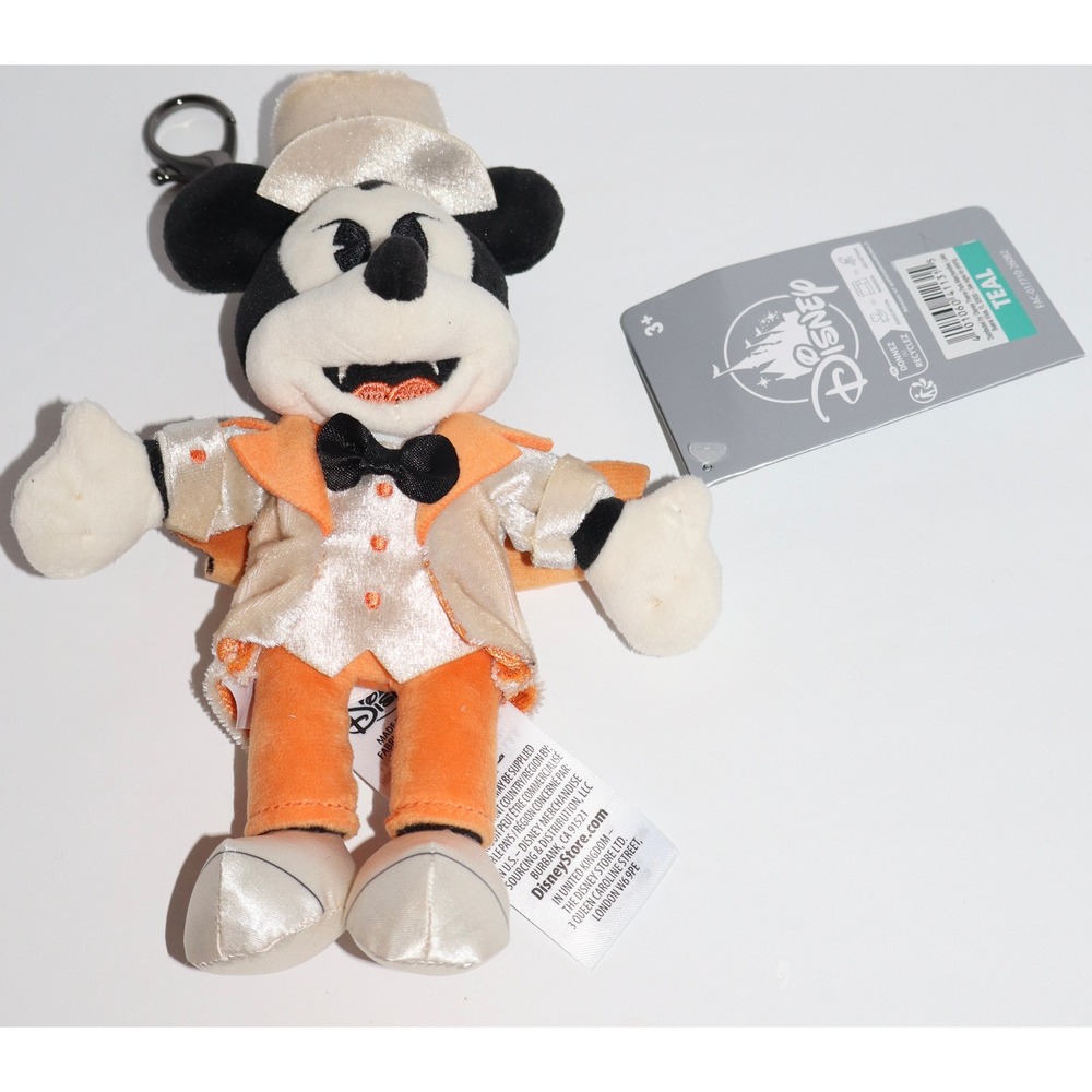 Disney 2026 Mickey's Not So Scary Halloween Party Vampire Plush Bag Charm NWT
